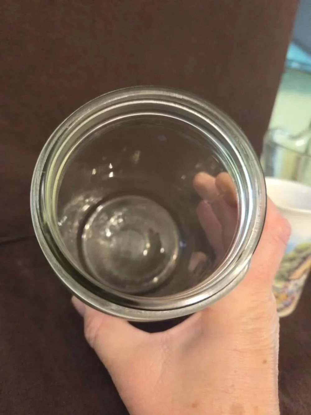 Kerr Self‎ Sealing Wide mouth canning jar 1940s with Zinc Ring & Glass Ball Flat